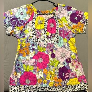 Size large Koi scrub top